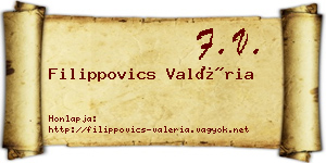 Filippovics Valéria névjegykártya